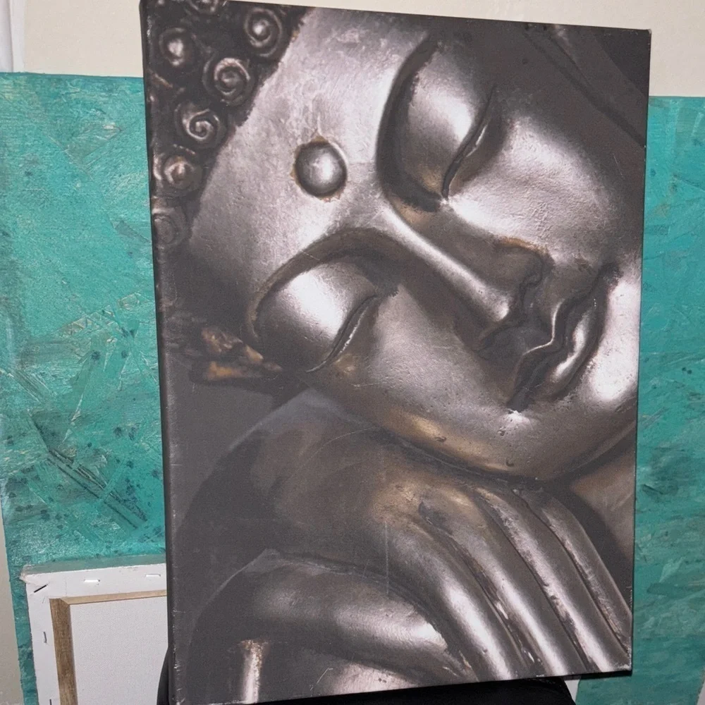 Vintage Silver Buddha Portrait - Picture 3 of 5